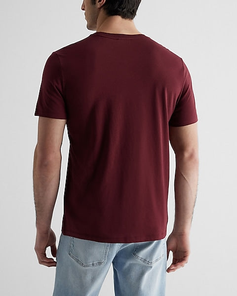 Perfect Cotton Crew Neck T-Shirt Maroon