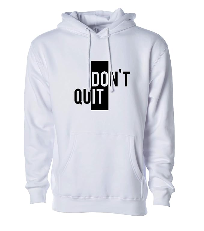 Don’t Quit Printed Winter Fleece Hoodie for Men