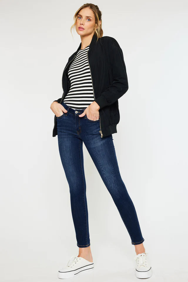 Alani Mid Rise Super Skinny Jeans