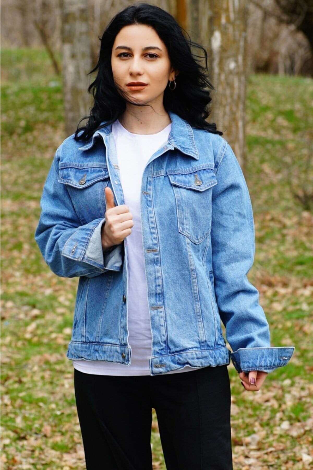 Couple Denim Jacket Light Blue