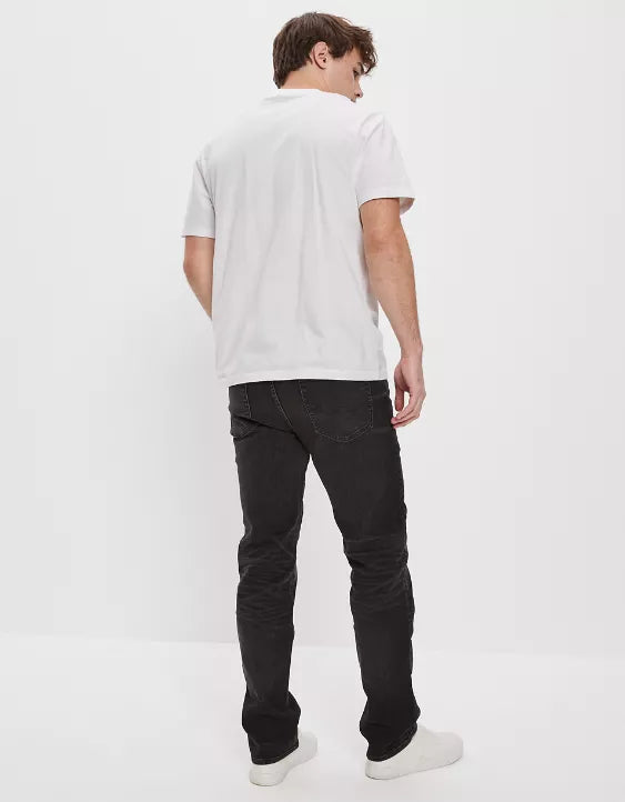 Athletic Straight Jeans For Men - Stylish Men's Jeans - Available In Black - AceCart