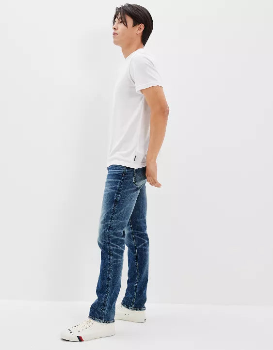 Flex Athletic Straight Jeans For Men - Stylish Men's Jeans - Available In Blue - AceCart