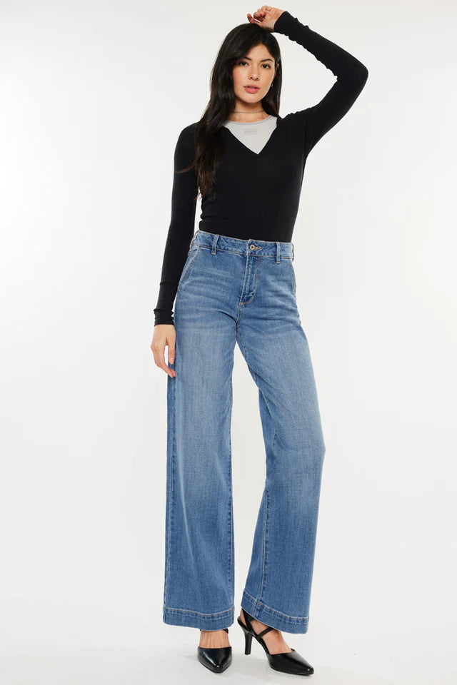 Bertha High Rise Trouser Wide Leg Jeans