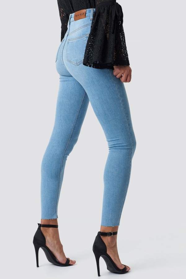 Women Super Skinny Fit Mid-Rise Clean Look Stretchable Jeans  - Right Side View - AceCart