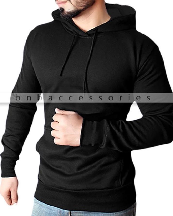 Black Hoody For Mens Plain Fit Hoodie Mens