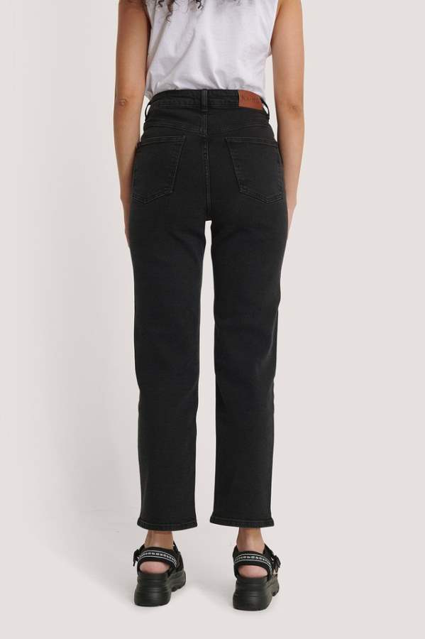 Straight Fit Mid-Rise Clean Look Stretchable Jeans  - Side View - AceCart