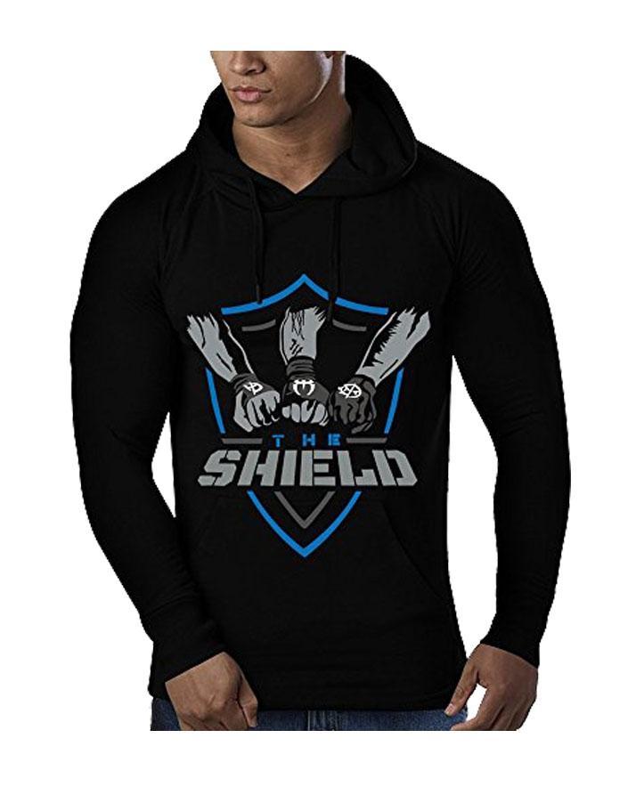 Black Cotton Hoodie The Roman Dean Seth Hoody For Mens