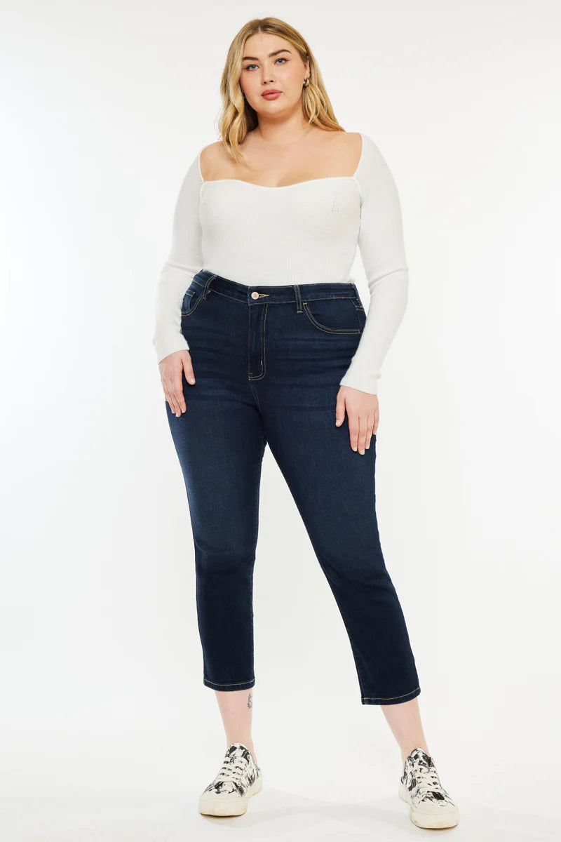 Ximena High Rise Cropped Skinny Jeans (Plus Size)