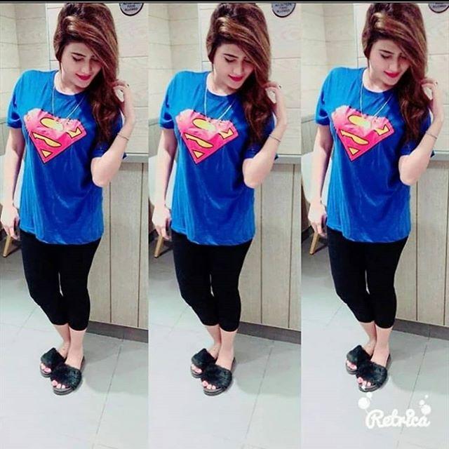 Royal Blue Super Girl Printed T-Shirt For Women - Front View - AceCart