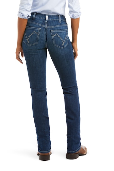 Ariat Blue R.E.A.L. Perfect Rise Abby Straight Jeans - Stylish Women's Jeggings - Available In Blue