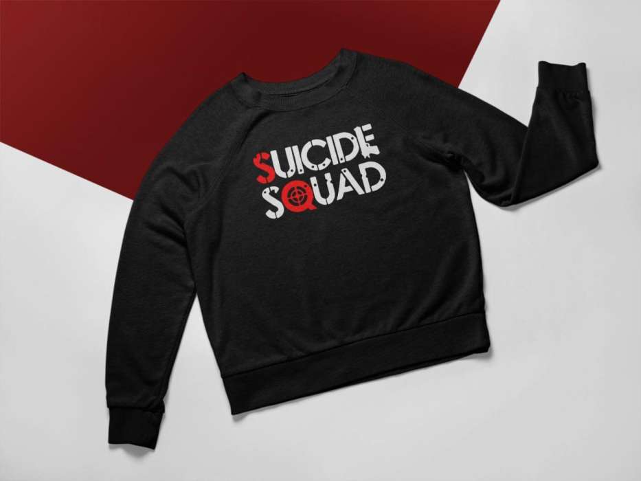 Black SUICIDE SQUAD sweat shirt for womens - AceCart Warm Hooded Sweatshirt in Black