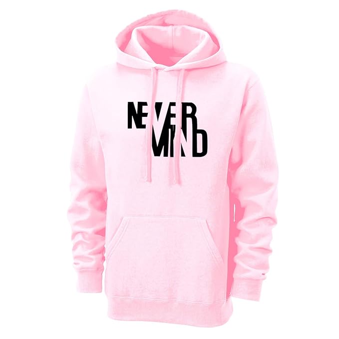 Hooded Neck Never Mind Printed Winter Full Sleeves Hoodie for Men