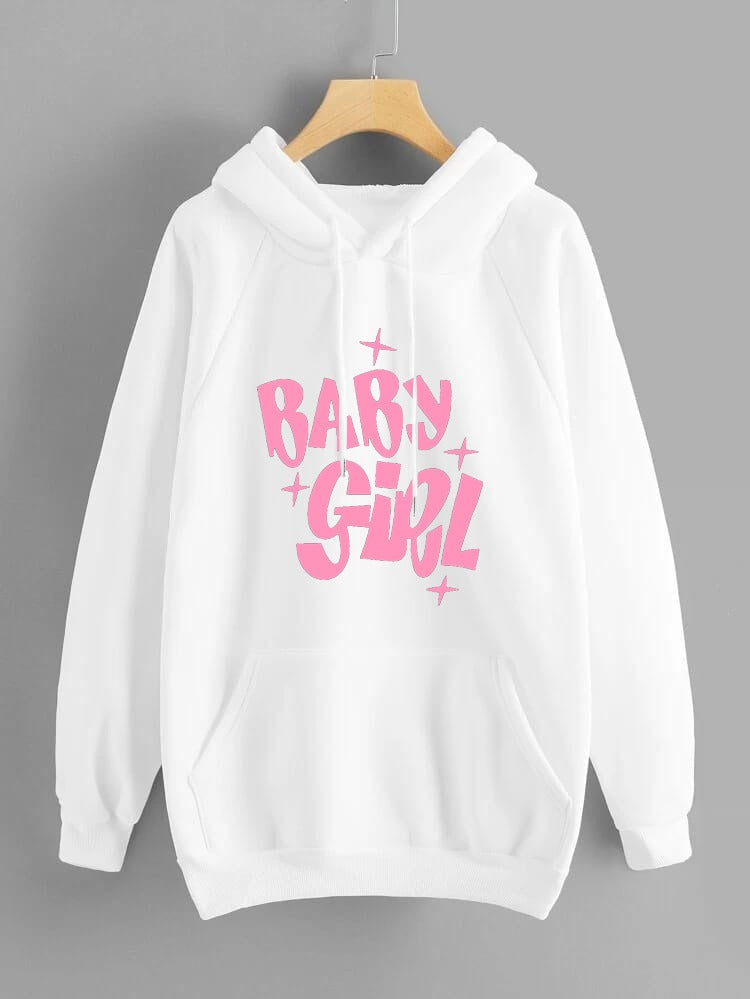 Baby Girl Fleece Full Sleeves Pull Over Hoodie For Women