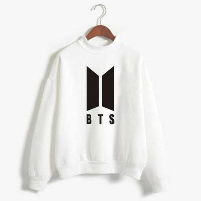 Ace Bts Sweatshirt For womens White - AceCart Warm Hooded Sweatshirt in White