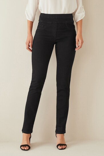 Super Stretch Soft Sculpt Pull-On Slim Leggings - Stylish Women's Jeggings - Available In Black