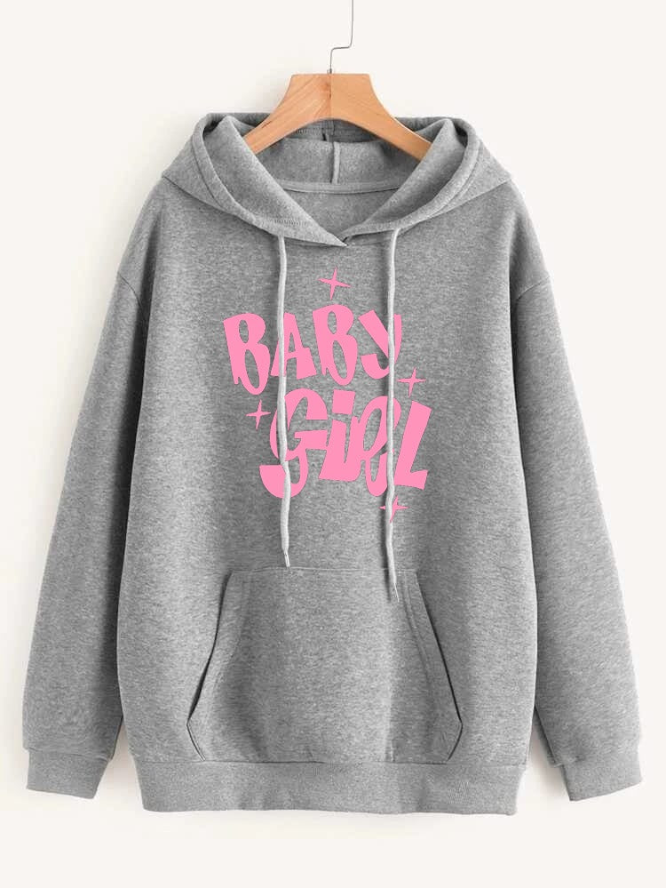 Baby Girl Fleece Full Sleeves Pull Over Hoodie For Women