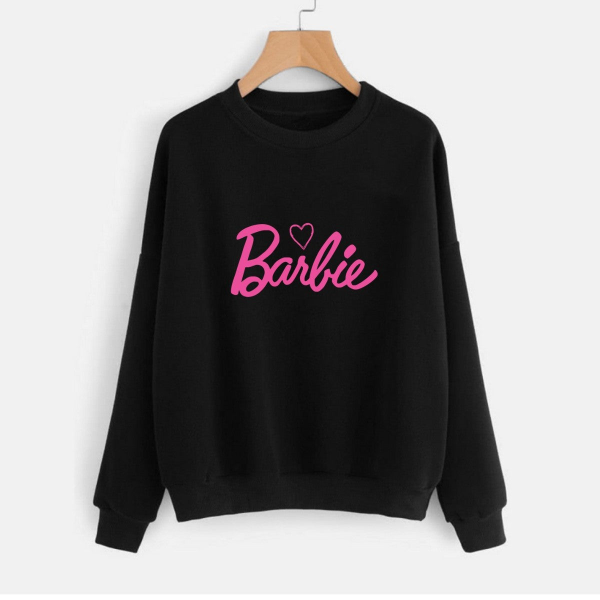 Barbe Printed Fleece Full Sleeves Pull Over Sweatshirt For Women