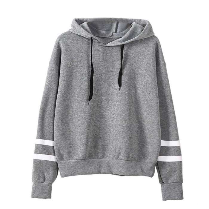 Fleece Cotton Hoodie For womens - AceCart Warm Hooded Sweatshirt in Grey