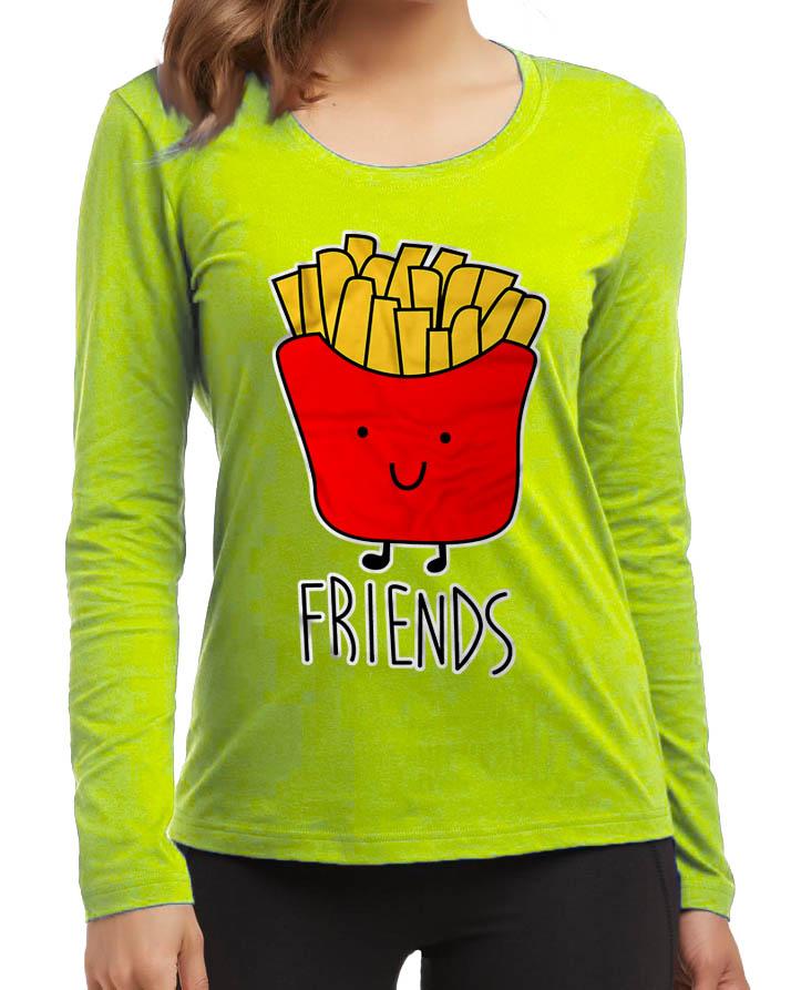 Friends New Fashion Light Green Excellent Quality High Graphic Full T-Shirt - Front View - AceCart