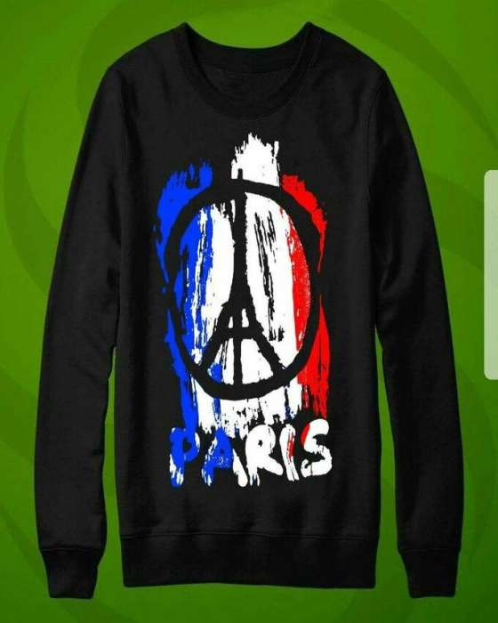 Black Paris Printed Sweat Shirt For womens - AceCart Warm Hooded Sweatshirt in Black