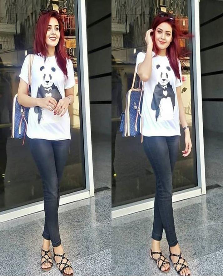 White Panda Love Printed T-Shirt For Her - Front View - AceCart