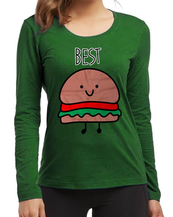 Burger High New Fashion Green Excellent Quality High Graphic Full T-Shirt - Front View - AceCart