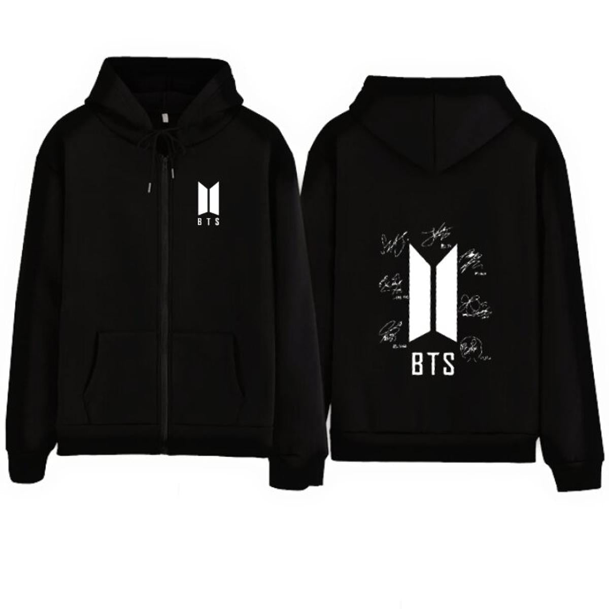 Zipper Hoodie Trendy Stylish Casual Fashionable BTS