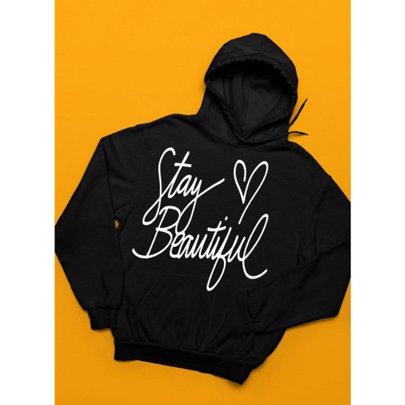 Stay Beautiful Fleece Full Sleeves Pull Over Hoodie For Women