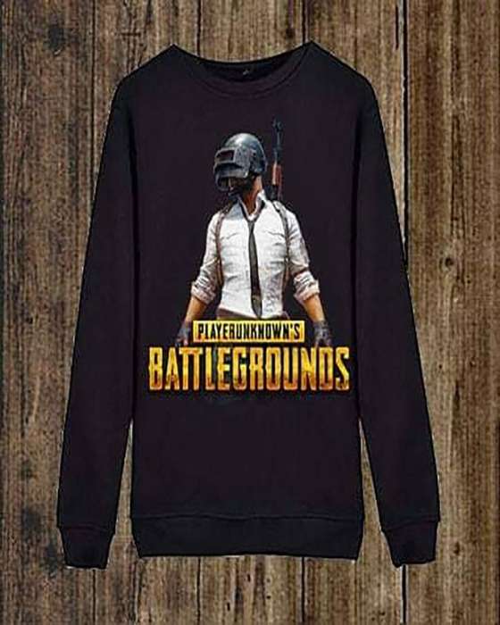 Pubg Printed Sweat Shirt For womens - AceCart Warm Hooded Sweatshirt in Black