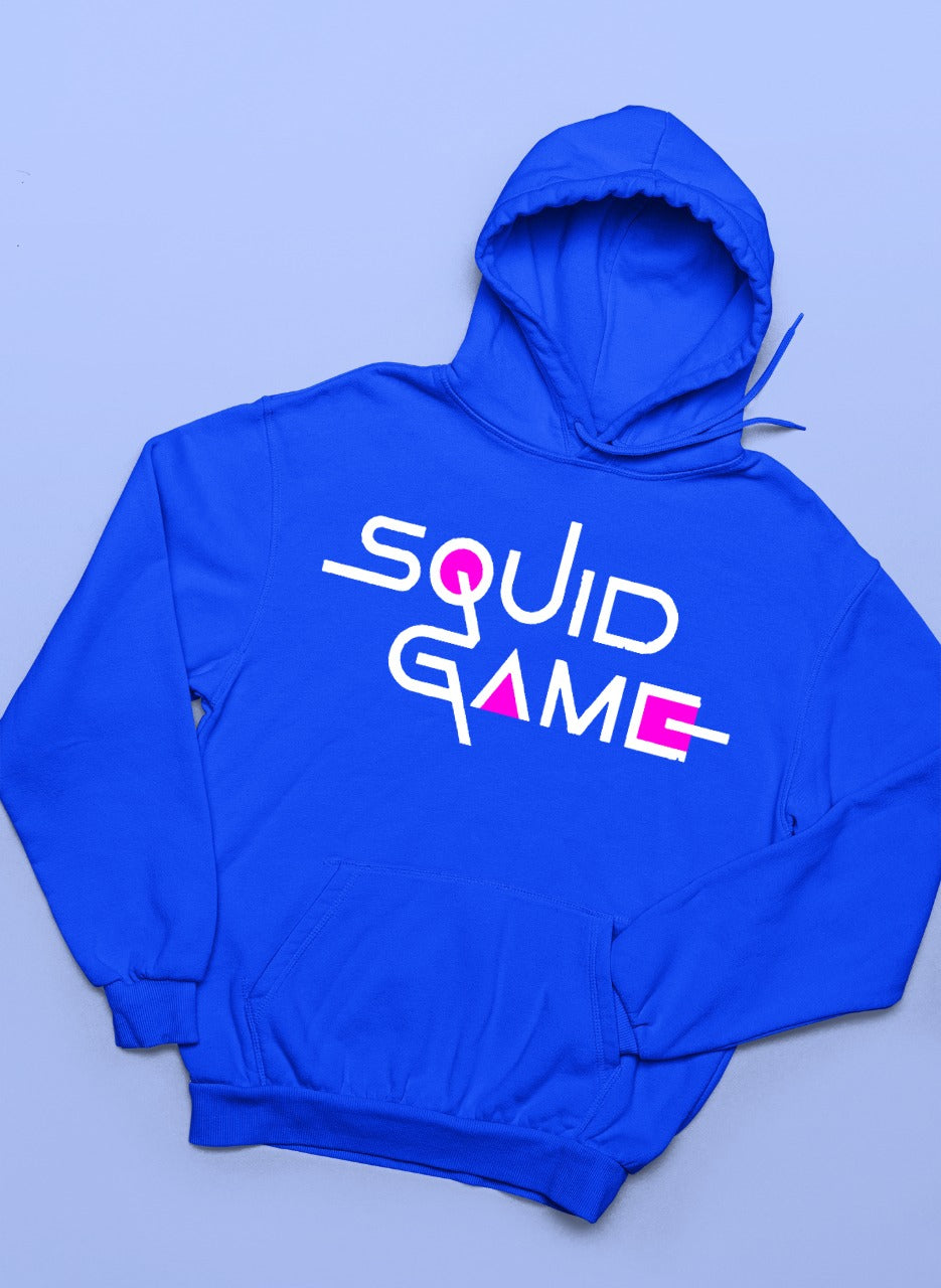 Squid Game Printed Fleece Full Sleeves Pull Over Hoodie For Men & Women