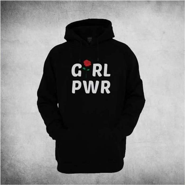 Grl PWR Hoodie For Womens By Ace Cart 238 - AceCart Warm Hooded Sweatshirt in Black