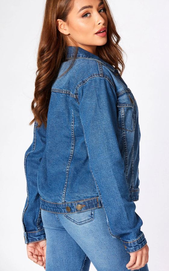 Women Blue Solid Jacket  - Front View - Available in Sizes L