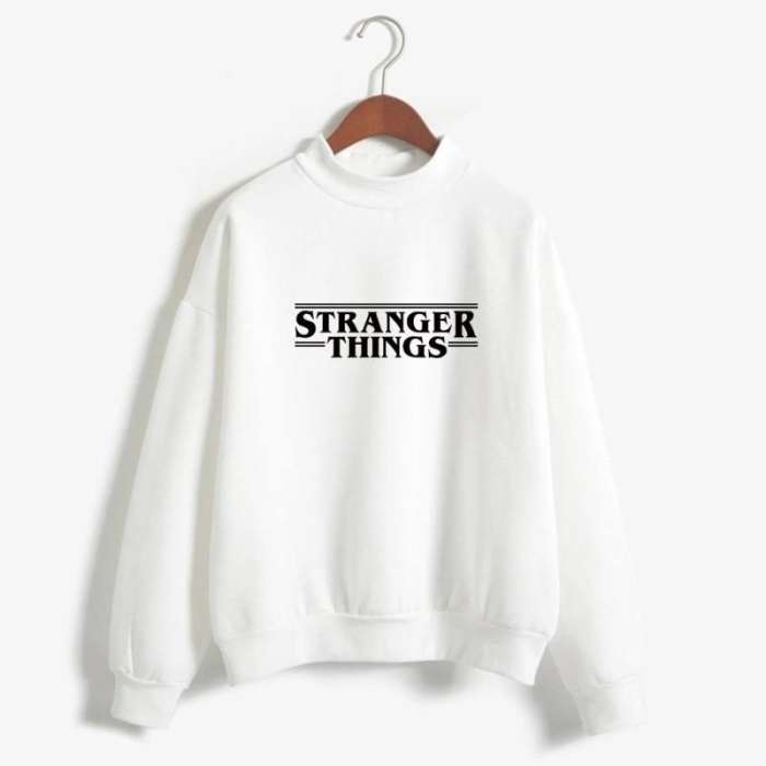 Stranger Things Sweatshirt 366 - AceCart Warm Hooded Sweatshirt in White