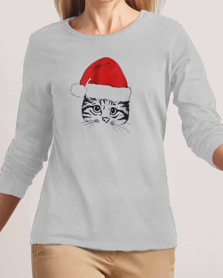 Cat New Fashion Grey High Printed Design High Quality T-shirt - Front View - AceCart