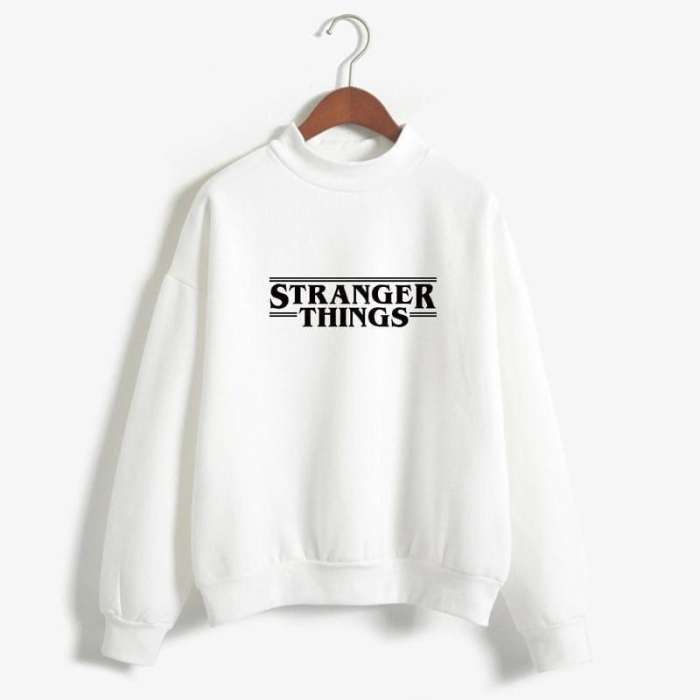 white stranger things sweatshirt for women - AceCart Warm Hooded Sweatshirt in White