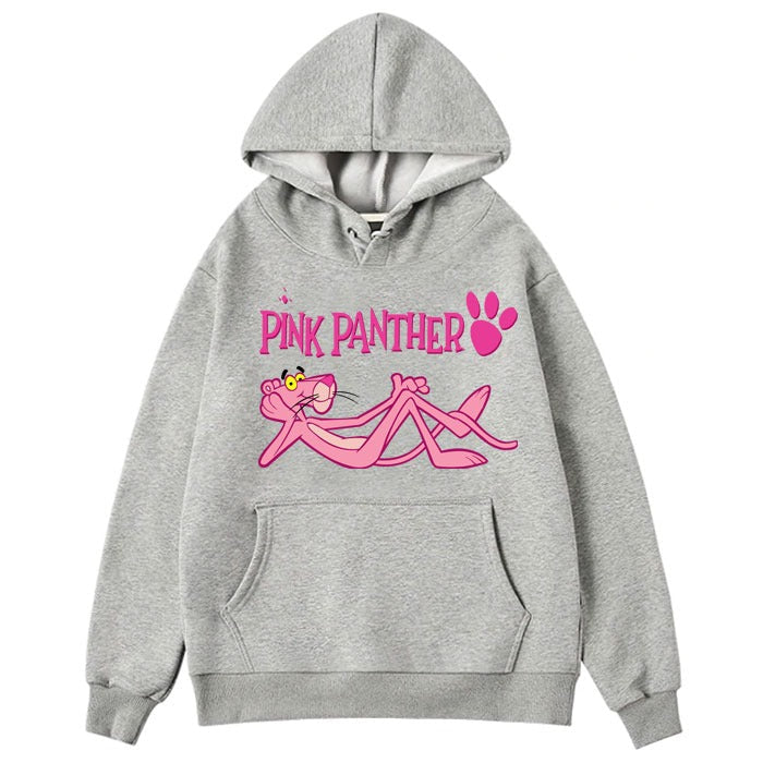 Pink Panther Fleece Full Sleeves Pull Over Hoodie For Women