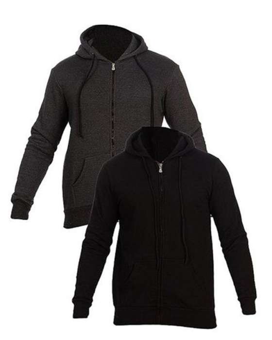 Grey and black zipper (2) hoodie for womens both - AceCart Warm Hooded Sweatshirt in Grey