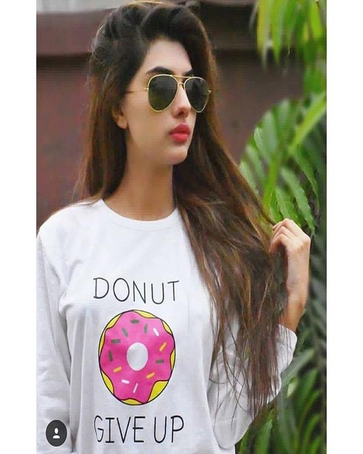 White Donut Give up Printed T-Shirt For Her - Front View - AceCart