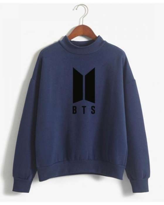 Ace Navy Blue BTS Sweatshirt - AceCart Warm Hooded Sweatshirt in Navy Blue