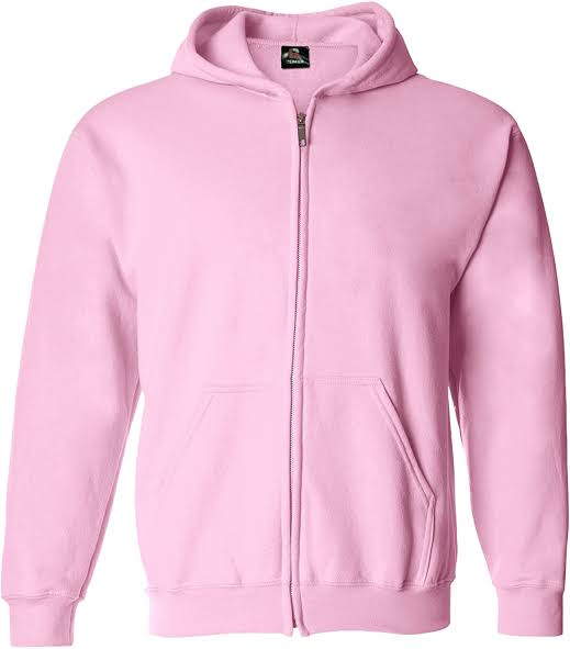 Pink Fleece Full Sleeves Zipper Hoodie For Women