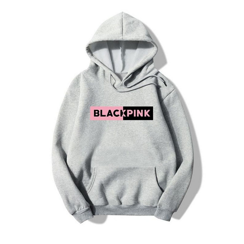 Blackpink Printed Fleece Full Sleeves Pull Over Hoodie For Women