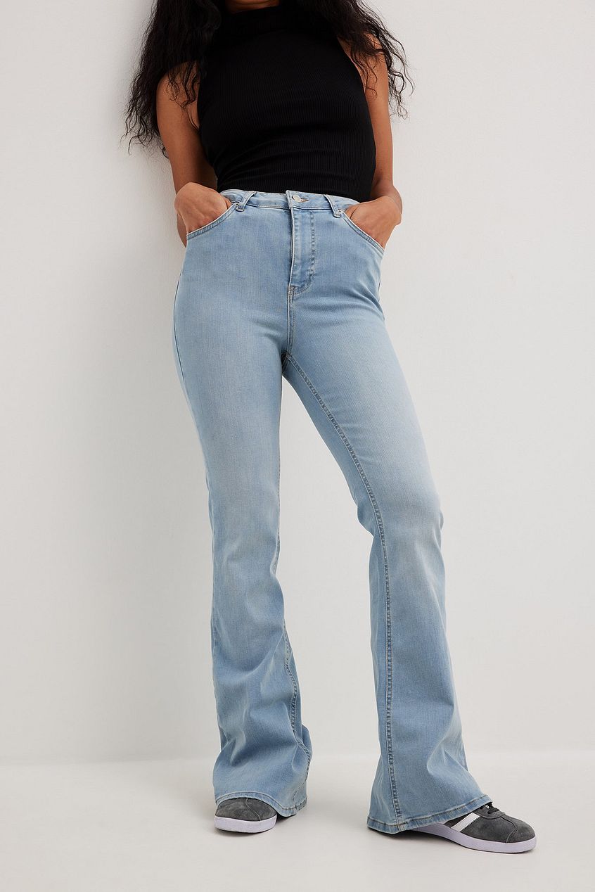 Flared High Waist Stretch Jeans For Womens