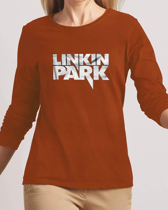 Linkin Park New Fashion Red High Graphic Round Neck T-shirt - Front View - AceCart