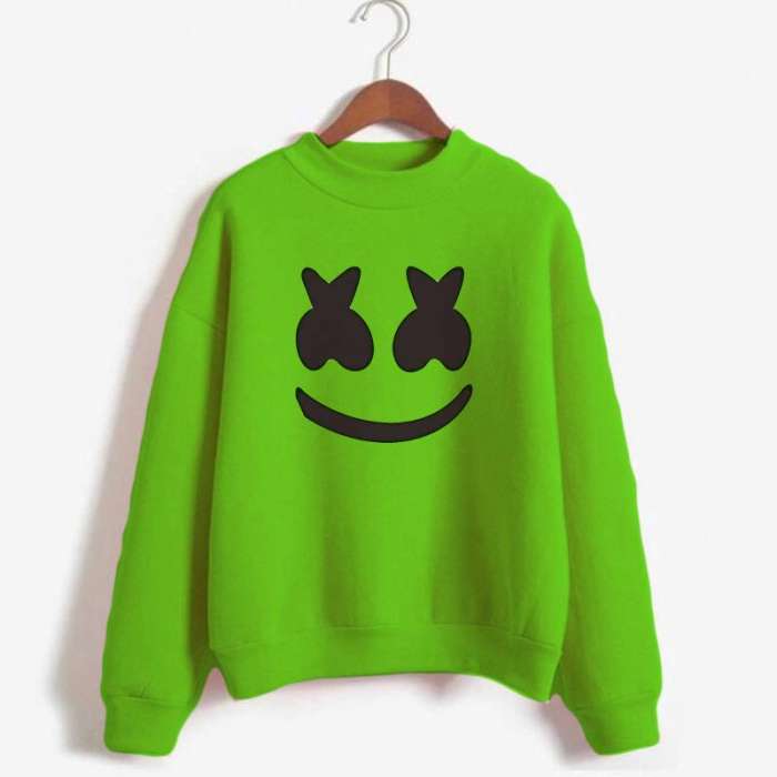 MARSHMELLOW green sweatshirt for womens - AceCart Warm Hooded Sweatshirt in Green