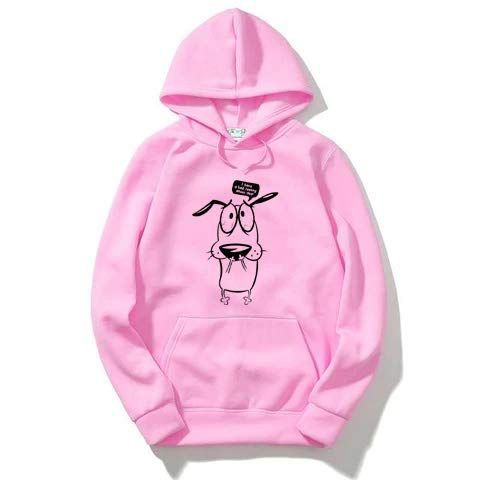 Courage The Cowardly Dog Fleece Full Sleeves Pull Over Hoodie For Women