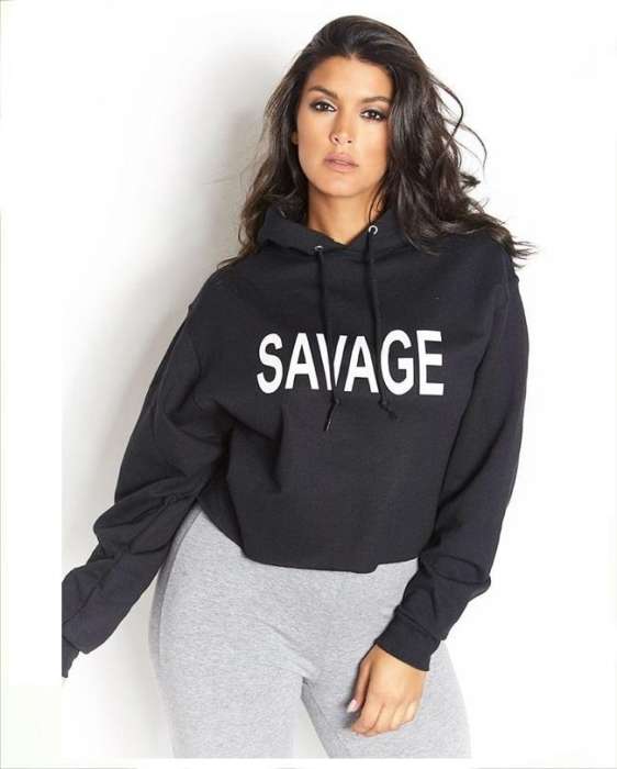 Black Savage Printed hoodie For and Women - AceCart Warm Hooded Sweatshirt in Black