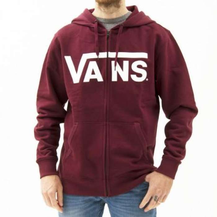 Ace Zipper Fleece Printed Pull Over Hoodie 582 - AceCart Warm Hooded Sweatshirt in Maroon