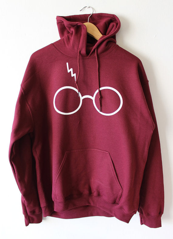 Maroon Harry Potter Printed Fleece Hoodie