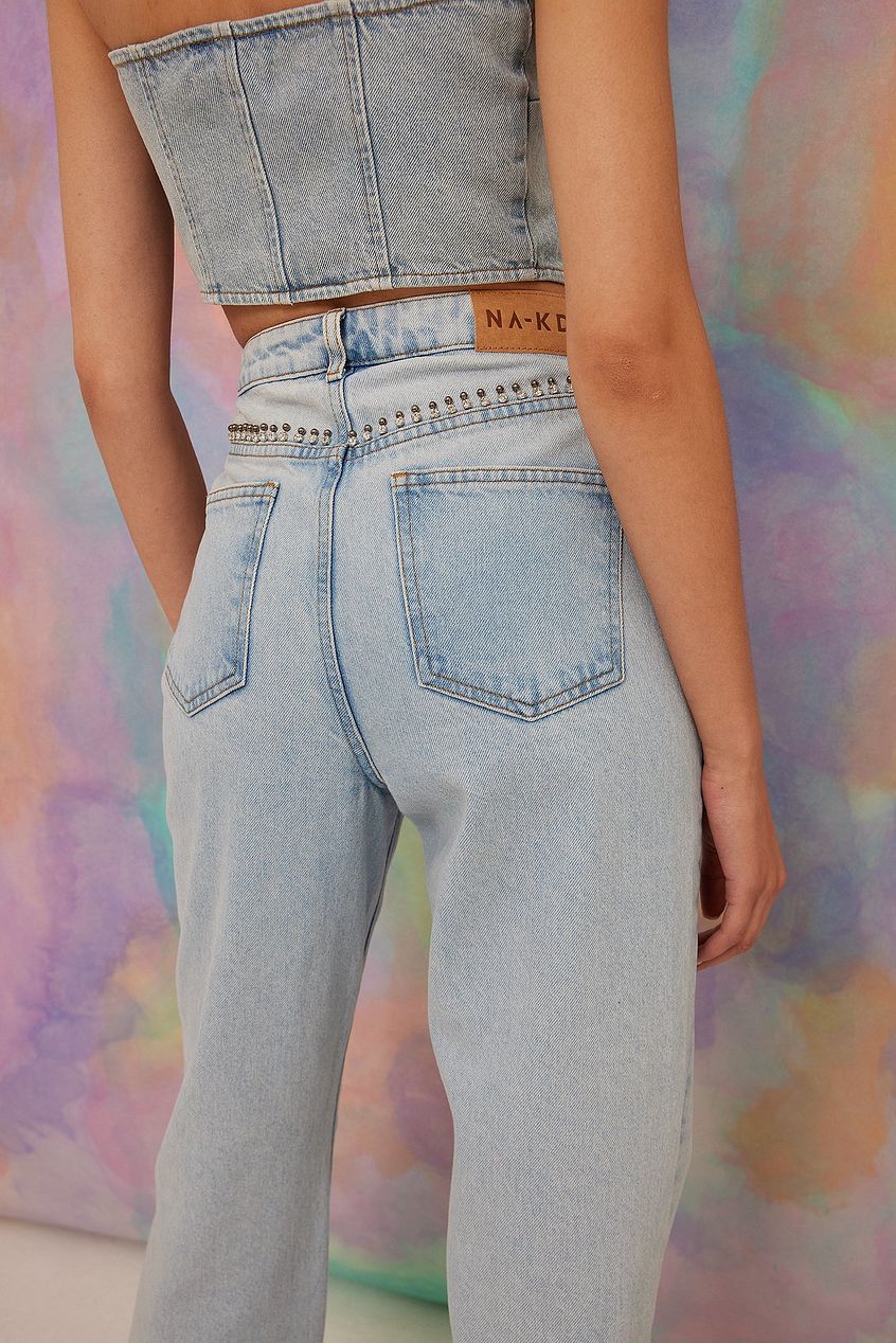 Rhinestone Detail Denim For Womens